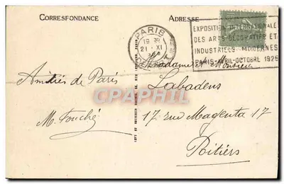 Parijs - Place de la Concorde uitzicht op het Ministerie van Marine, het Automobielenclub van Frankrijk en de Madeleine - LL — Achterkant