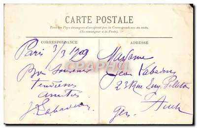 Parijs — De Boulevards Saint-Denis — Uitgever L.L. n°104 — Achterkant