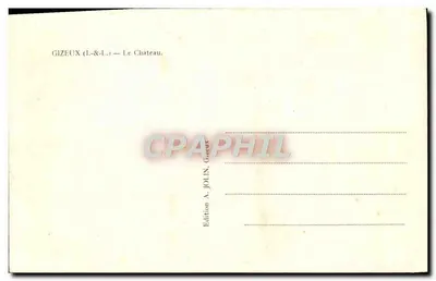 Gizeux — O Castelo — Edição A. JOLIN — Verso