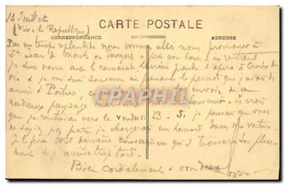 Sion, perto de Croix-de-Vie (Vendée) — A Roche Percée à Maré alta — J. Robuchon, fot. Poitiers, n°5 — Verso