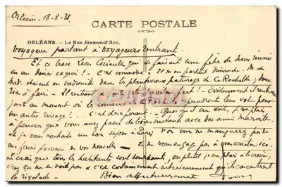 Orléans — Rue Jeanne d'Arc — L. Lenormand — Rewers
