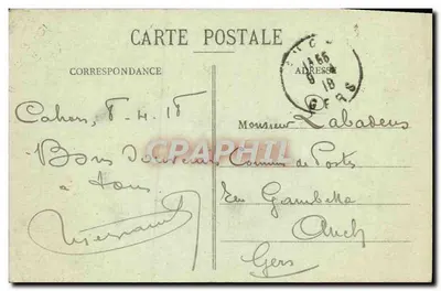 Cahors - Algemene uitzicht - Wijk van de Garonne - Fototipia Palta — Achterkant