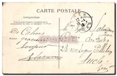 Sarcófago Galo-Romano do século I — Museu de Cahors — descoberto em Cahors em 8 de agosto de 1903 — LE LOT ILLUSTRÉ — Verso