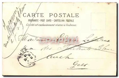 Twee verliefde onder de maan — illustratie van P. Londer — uitgegeven door de Société des Cartes Postales de Paris — Achterkant