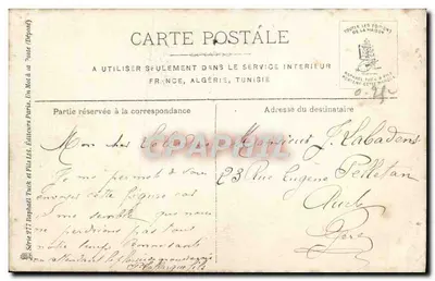 Robinne — Retrato de uma jovem com chapéu e pele — Editor Tuck & Fils, série 277 — Verso