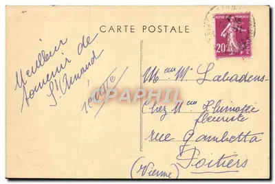 Saint-Amand (Cher) — La Marmande sul Ponte Pasquet — Fot. Combier — Verso