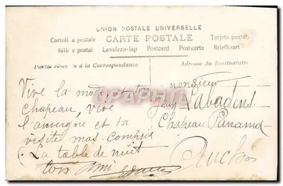 Joven hombre sonriente — retrato — Unión Postal Universal — Reverso