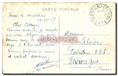 Bagnolles-de-l'Orne — Kasyno na jeziorze — Wjazd główny — P. Levassour, fot.-wyd., Fiers — Rewers