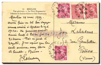 Moulins - Ogólny widok - Most Regemortis - 1939 — Rewers