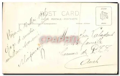 FOTO KARTPOSTAL Beziers Askere ait eşya — Arka yüz