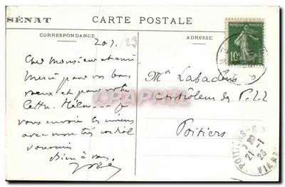 Luxemburg — Zaal aangepast door Chalgrin in plaats van de slaapkamer van Marie de Médicis — onbekende uitgever — Achterkant