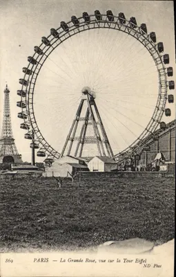 PARIS — La Grande Roue, vue sur la Tour Eiffel — ND Phot, n° 869