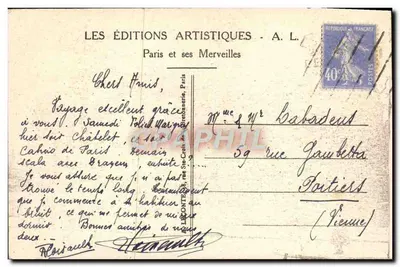 Paris - A Câmara dos Deputados - A.L. — Verso