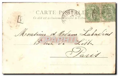 O novo parque, lago dos Cisnes — Vichy, França — editor não identificado, número de série não visível — Verso