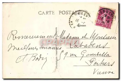 Túmulo de Georges Clemenceau — Petit Lay, bosque do Colombier, Mouchamps (Vendée) — Fototipia Maurel Château — Verso