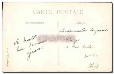 Saint Nicolas — menina segurando rosas — J.C. PARIS n°373 — Verso