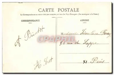 Soissons — Lembrança de Soissons — (L. Laguerre, editor, Soissons) — Verso