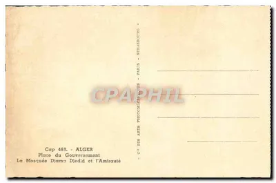 Plaza del Gobierno — Argel — Cap 468 — Reverso