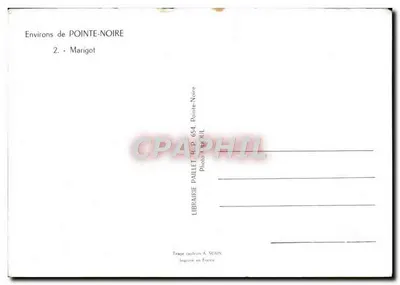 Okręgi POINTE-NOIRE — 2. Marigot — Librairie Pallet, Pointe-Noire — Rewers