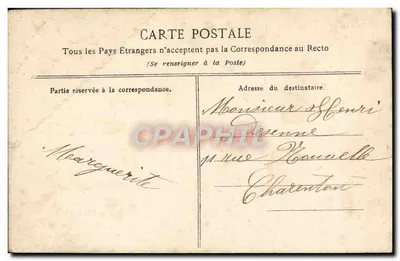 Bilhete postal antigo Ane Mule — Verso