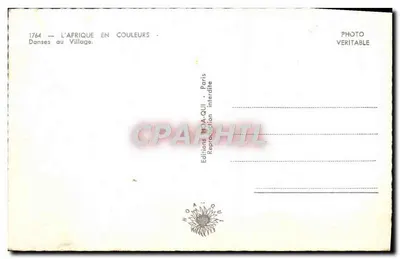 Taniec w wiosce — Afryka w kolorach — Wydawnictwo BOA-QUI, Paryż — Rewers