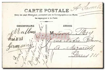 Girl Writing at the Table — Gérmaine, n°83 — Back