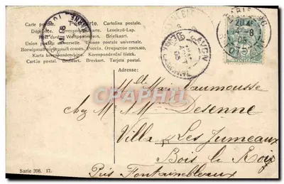 Marie — Karta pocztowa z serii 398 — Wydawca: Karta pocztowa. Uniwersalna poczta międzynarodowa. — Rewers