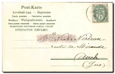 Ptaki i kwiaty — Przyjazny przypomnienie — M.S.I.B. Série 280 — Rewers