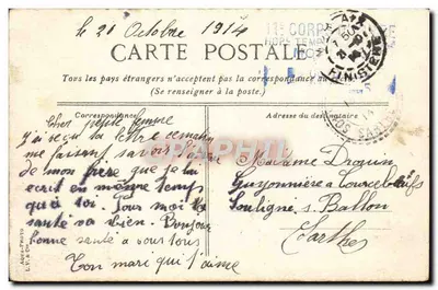 Morlaix - Most. Widok zbudowany z Hotel de Ville — wydawca L.V. & Cie, nr 665 — Rewers