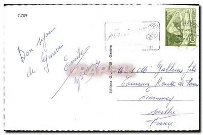 Montreux — Ogólny widok, Zamek Chillon, Quais, Wyspa Salagnon — Wydawnictwo G. Jaeger, Genewa — Rewers