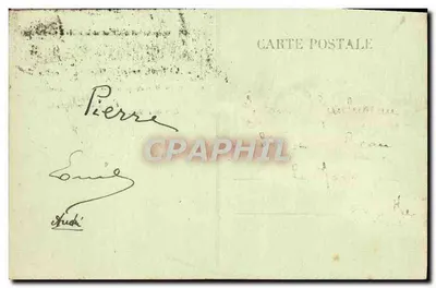 Mortain — Kaplica św. Michała i góra — widok na Mont Saint-Michel — wydawca: J. O. (J. O. Mortain, departament) — Rewers