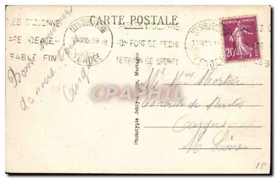 Les Sables-d'Olonne (Vendée) — Het Visserijhaven — Fototype Jenly-Roupin, n°47 — Achterkant