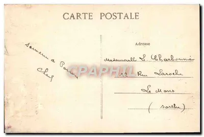 Cartolina d'epoca St Malo Vista Sul Sillon E Sul Bassin Presa Dal Castello — Verso
