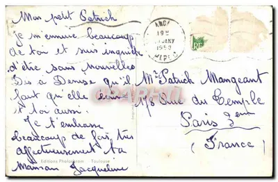 Raton laveur — scène comique avec bandeau — M.B. Cooper — Verso
