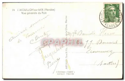 L'Aiguillon-sur-Mer (Vendée) — Ogólny widok portu — Wydawnictwo Gaby — Rewers
