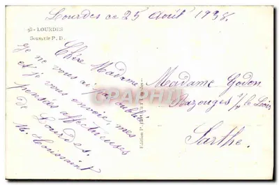 Gruta de Lourdes — Oração por você — Edição P. D. Lourdes — Verso