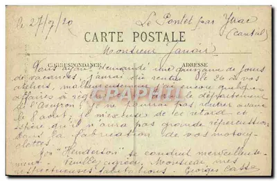 Viaduto de Garabit sobre a Truyère — Cantal — Pierre Maïroux, livr.-editor, Aurillac — Verso