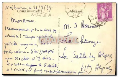 LAC de SAINT-POINT — O Barragém e o Ponte de Pallet — Bilhete postal antigo n°11 — Verso