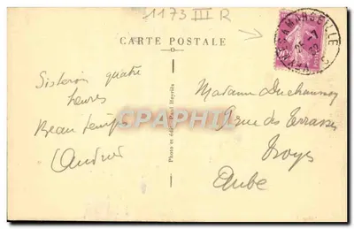 Sisteron — Alte Häuser der Saunerie — Foto und Verlag Paul Heyrèta — Rückseite
