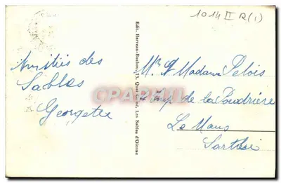 Les Sables d'Olonne - Le Remblai — widok plaży i budynków — wydawca Hervéau-Buchon, nr 15 — Rewers