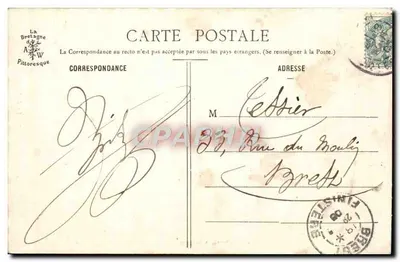 St-Cast - La Columna — Colección A. Waron, St-Briec — Reverso