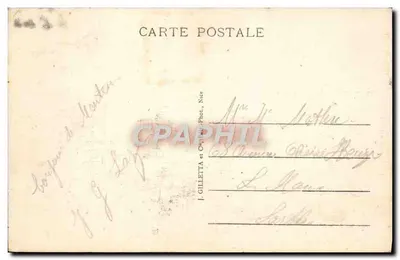 Menton — Aussicht zwischen den Olivenbäumen — Edit. Gilletta n°979 — Rückseite