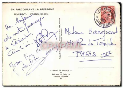Cena de vida bretona — Penmarc'h, Cornualha — Artaud Frères, Nantes — Verso