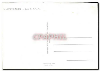 Estação C.F.C.O. em Pointe-Noire — Livraria Paillet, editada na França — Verso