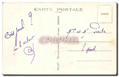 Plaża Sables-d'Olonne (Strona Północna) — widok plaży i namiotów — Fototypia Jébly-Foupin — Rewers