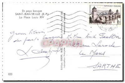 Saint-Jean-de-Luz — Plac Louisa XIV — Wydawnictwo Greff — Rewers