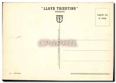 MV NEPTUNIA — navio da companhia LLOYD TRIESTINO — Trieste — Verso