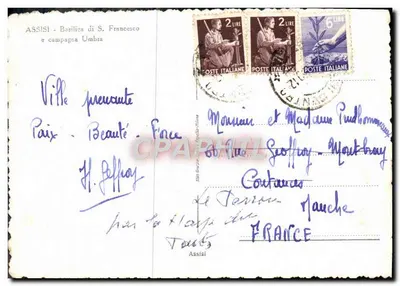 Assisi - Basílica de São Francisco e campagna umbre — editor desconhecido, número de série não visível — Verso