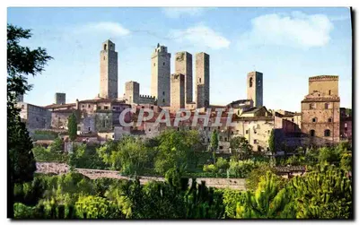 Siena — Panorama das torres — Fotocolor Terni