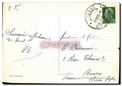 Bilhete postal antigo Viareggio Viali A Mare — Verso